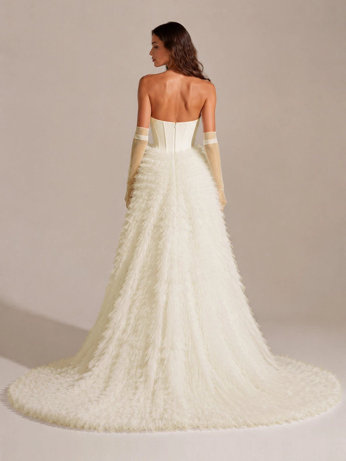 Tulle Wedding Dress with High-Low 