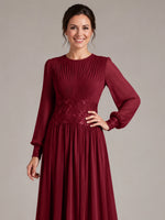 Chiffon Mother of the Bride Dress with Jewel Neckline 