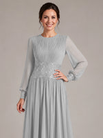 Chiffon Mother of the Bride Dress with Jewel Neckline 