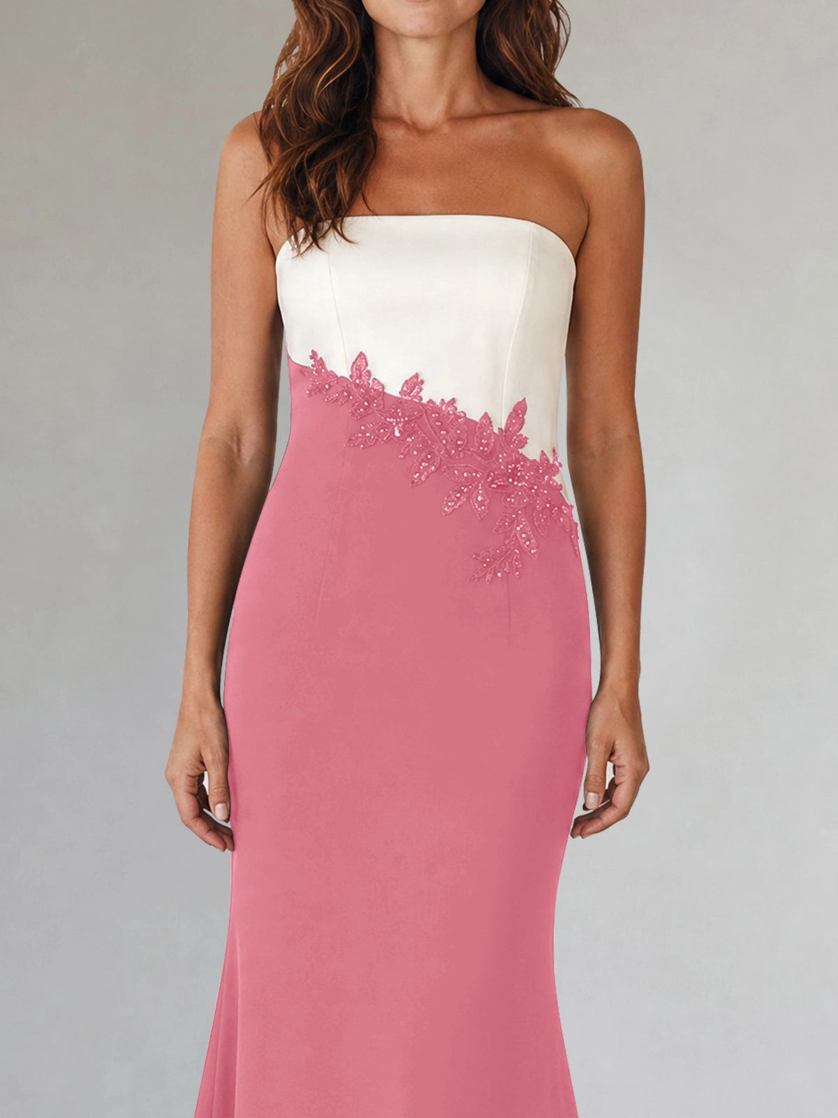 Trumpet Mother of the Bride Dress with Appliques
