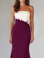 Trumpet Mother of the Bride Dress with Appliques