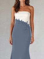 Trumpet Mother of the Bride Dress with Appliques