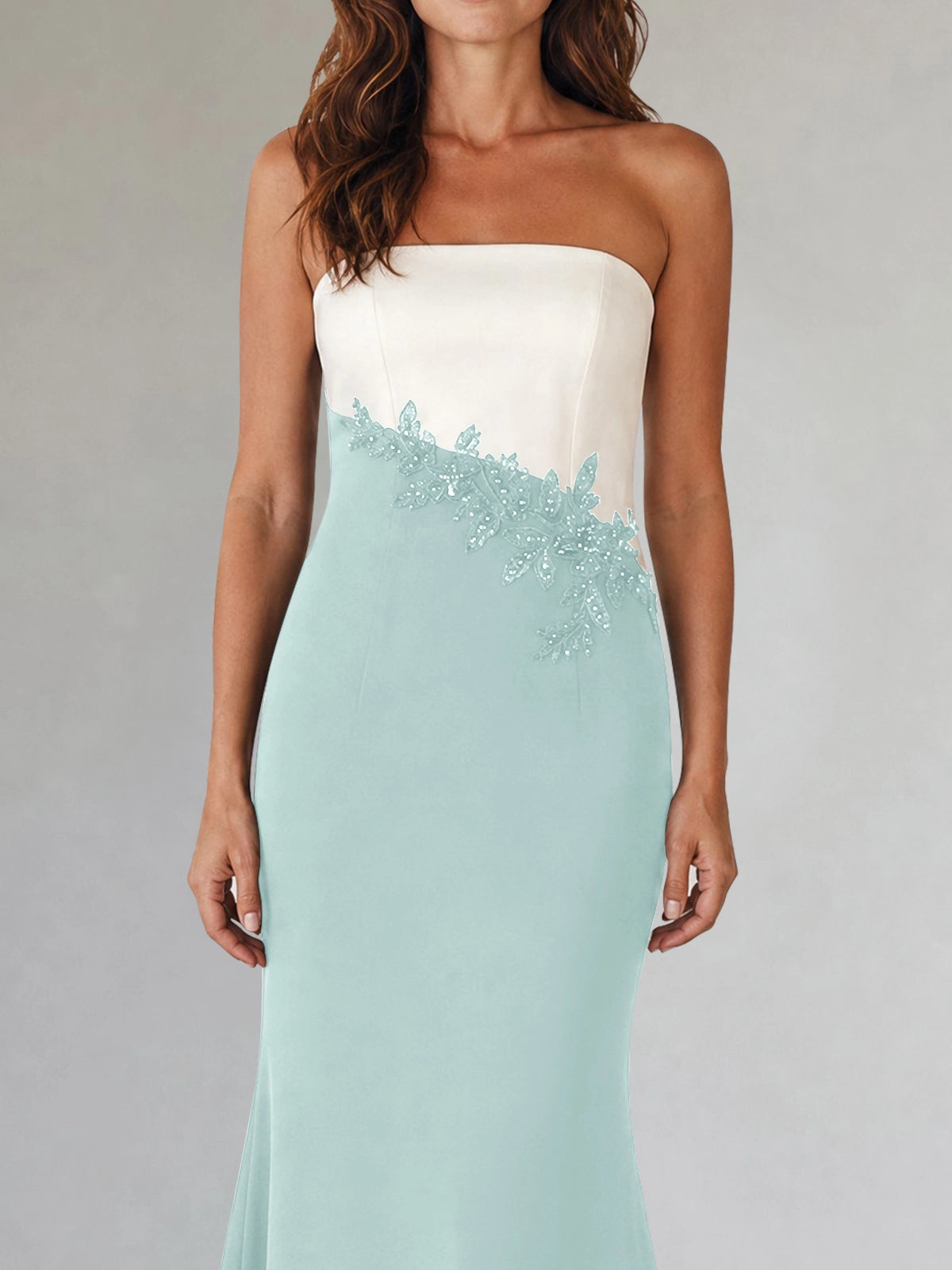 Trumpet Mother of the Bride Dress with Appliques