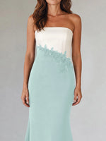 Trumpet Mother of the Bride Dress with Appliques
