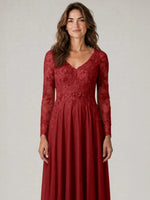 A-line Mother of the Bride Dress with Appliques