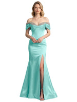 Corset Beaded Trumpet Prom Dress 