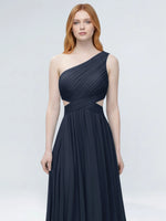 One-Shoulder Side Cut-Out Bridesmaid Dress 