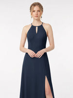 Chiffon Bridesmaid Dress with Halter 