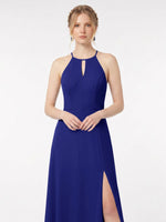 Chiffon Bridesmaid Dress with Halter 