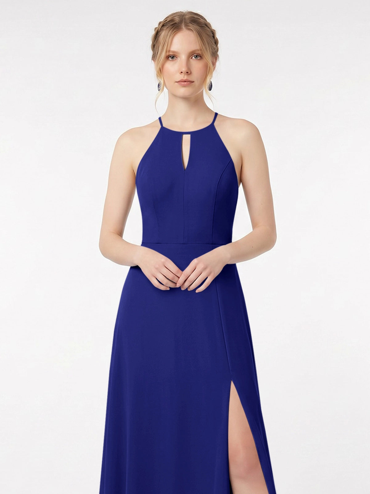 Chiffon Bridesmaid Dress with Halter 