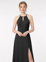 Chiffon Bridesmaid Dress with Halter 