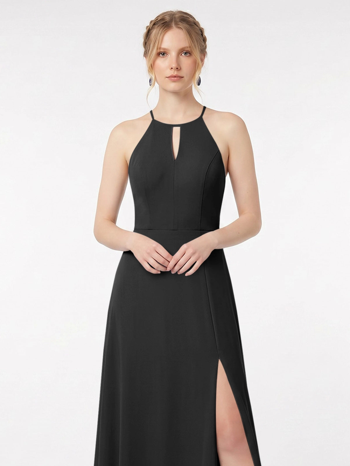 Chiffon Bridesmaid Dress with Halter 