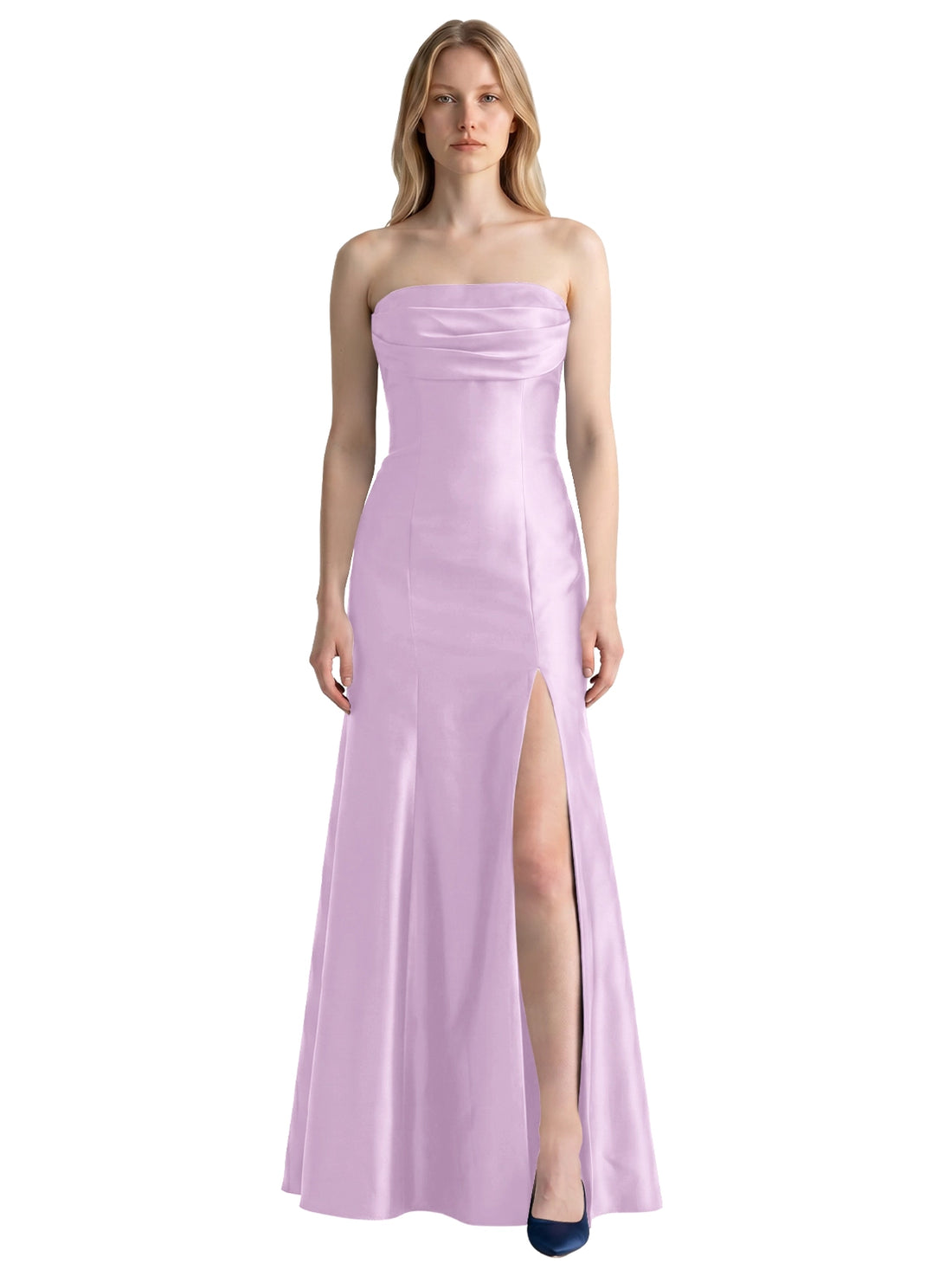 Strapless Ruched Bodice Prom Dress 