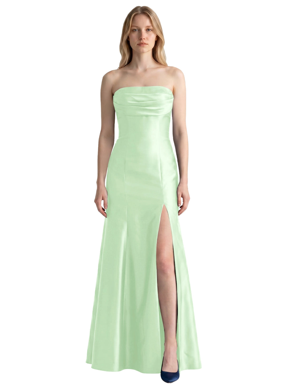 Strapless Ruched Bodice Prom Dress 