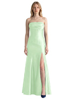 Strapless Ruched Bodice Prom Dress 