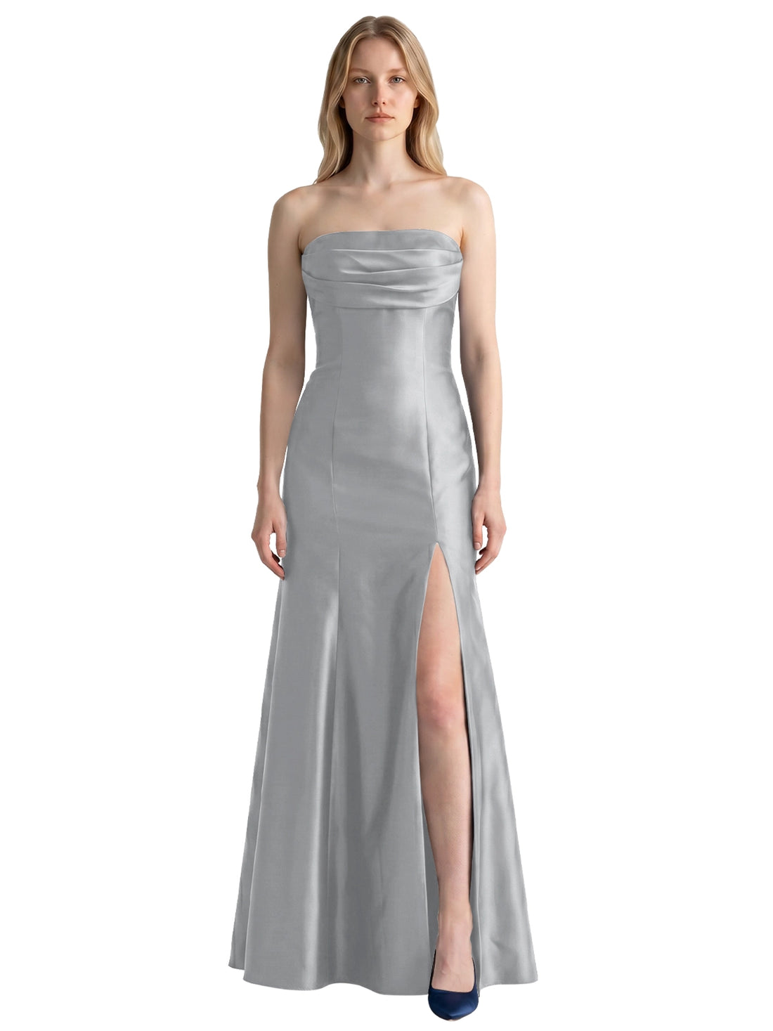 Strapless Ruched Bodice Prom Dress 