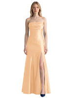 Strapless Ruched Bodice Prom Dress 