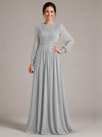 Chiffon Mother of the Bride Dress with Jewel Neckline 