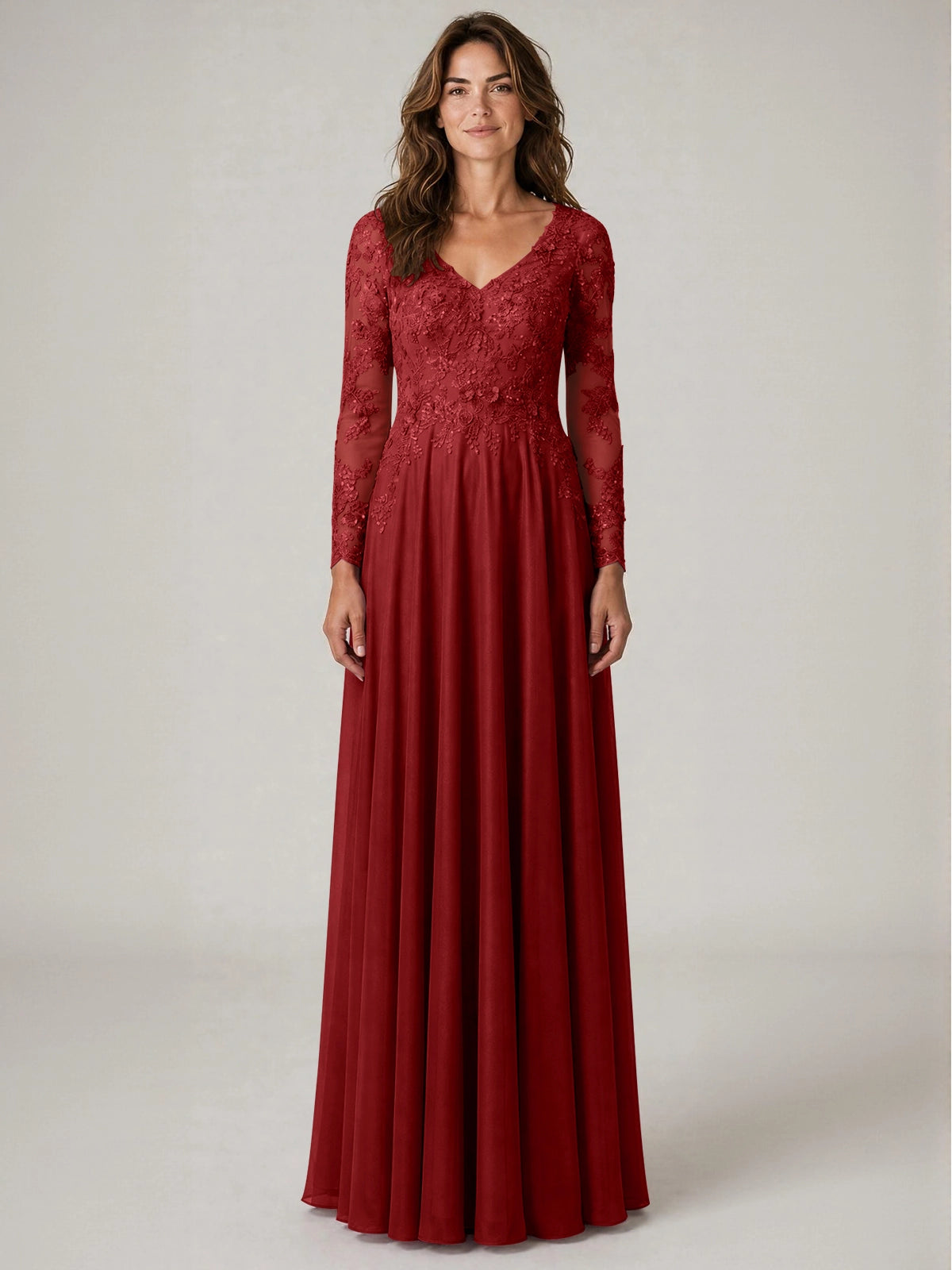 A-line Mother of the Bride Dress with Appliques