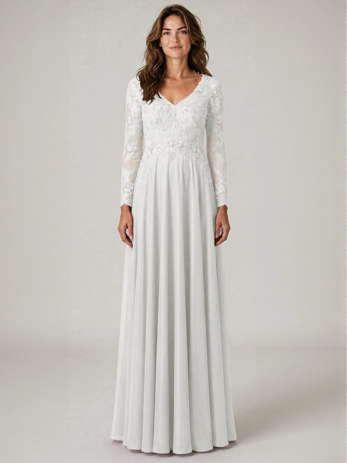 A-line Mother of the Bride Dress with Appliques