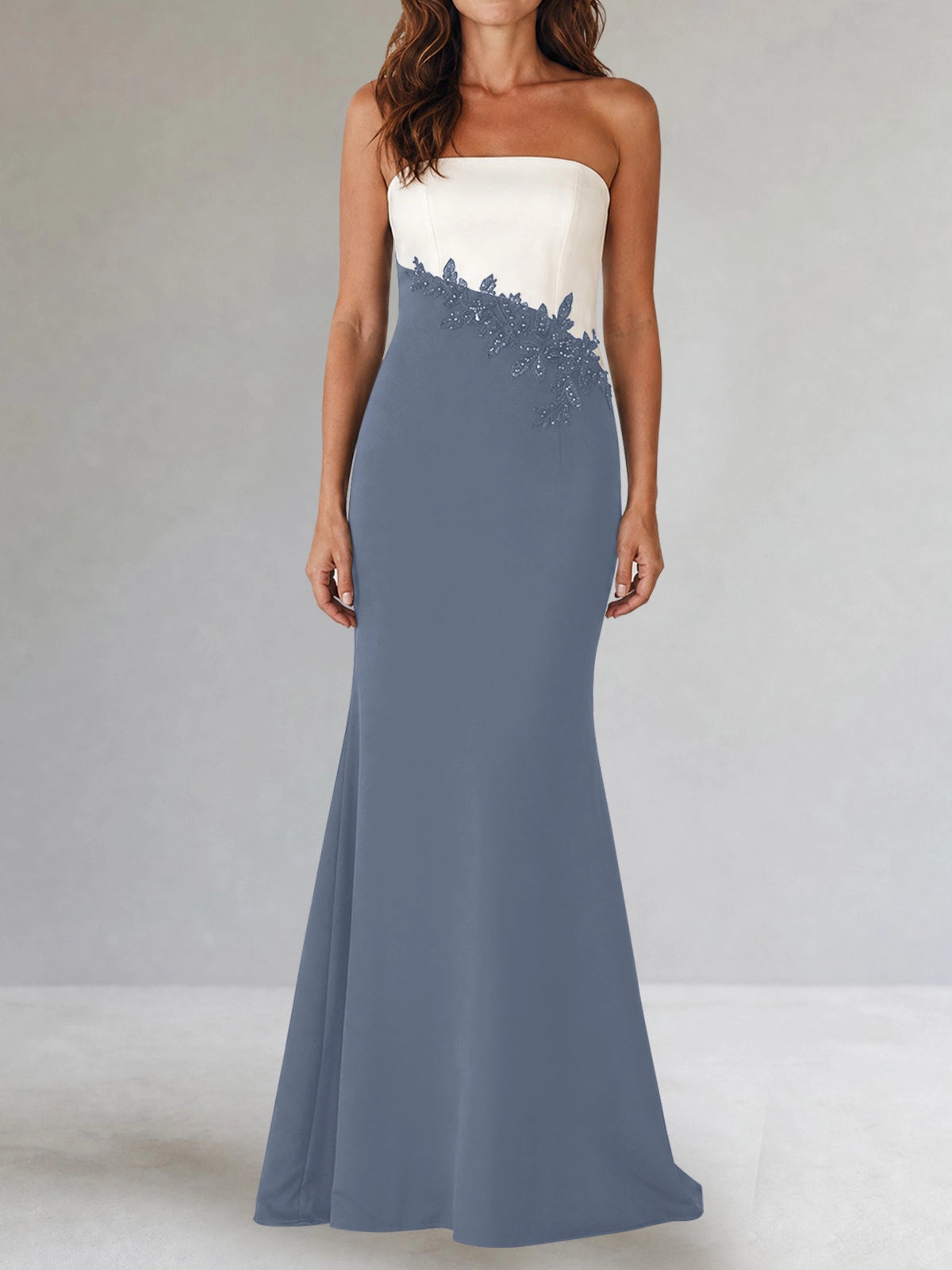 Trumpet Mother of the Bride Dress with Appliques