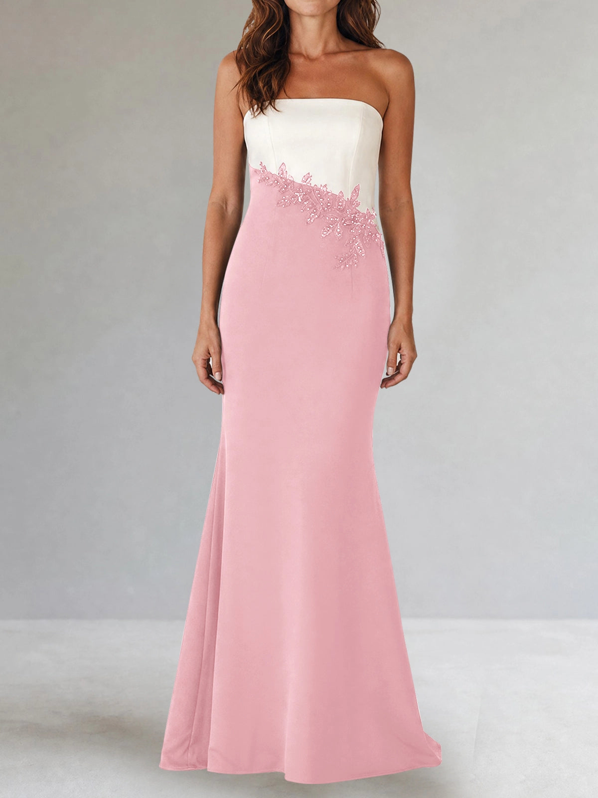 Trumpet Mother of the Bride Dress with Appliques