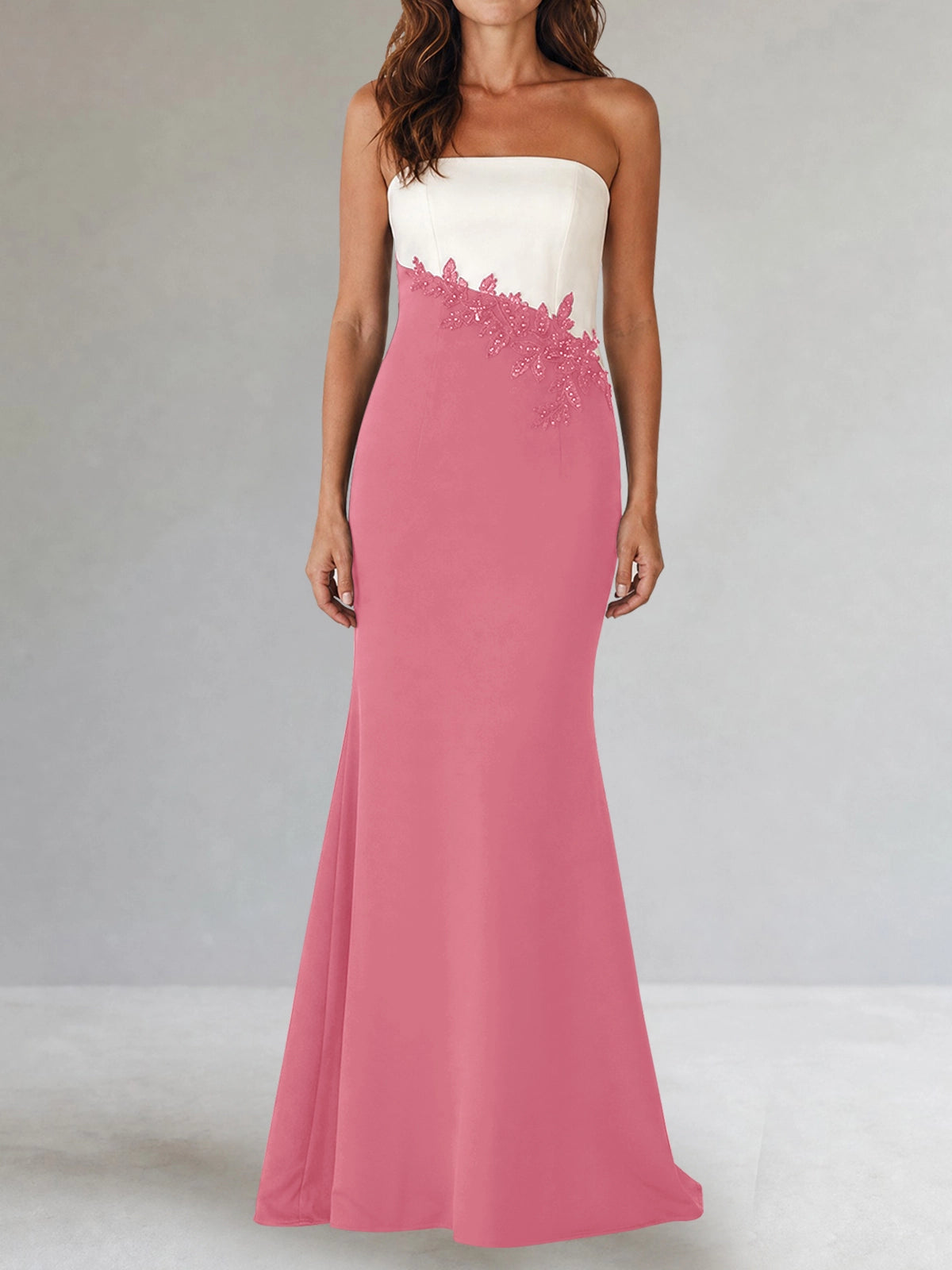 Trumpet Mother of the Bride Dress with Appliques