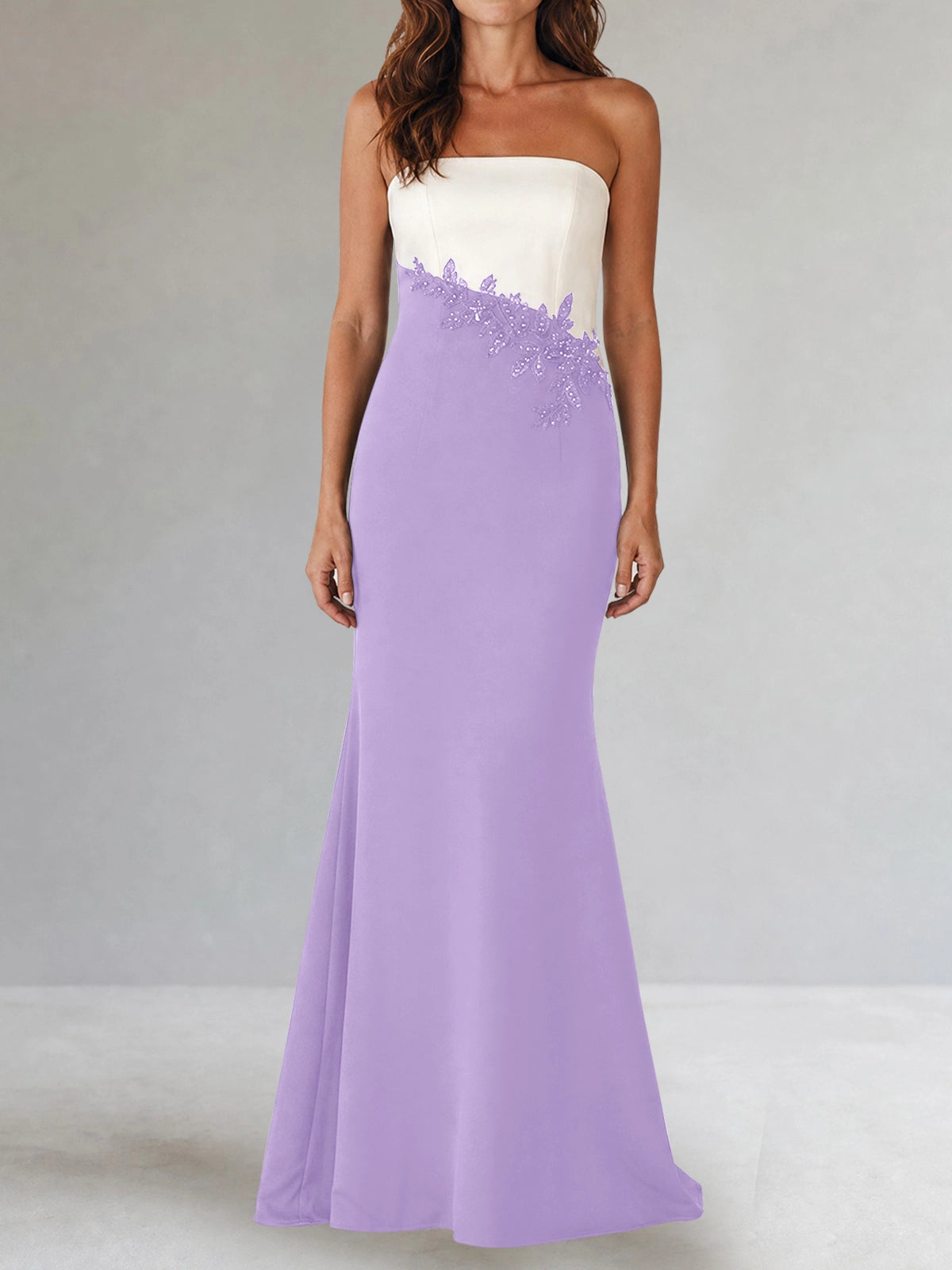 Trumpet Mother of the Bride Dress with Appliques
