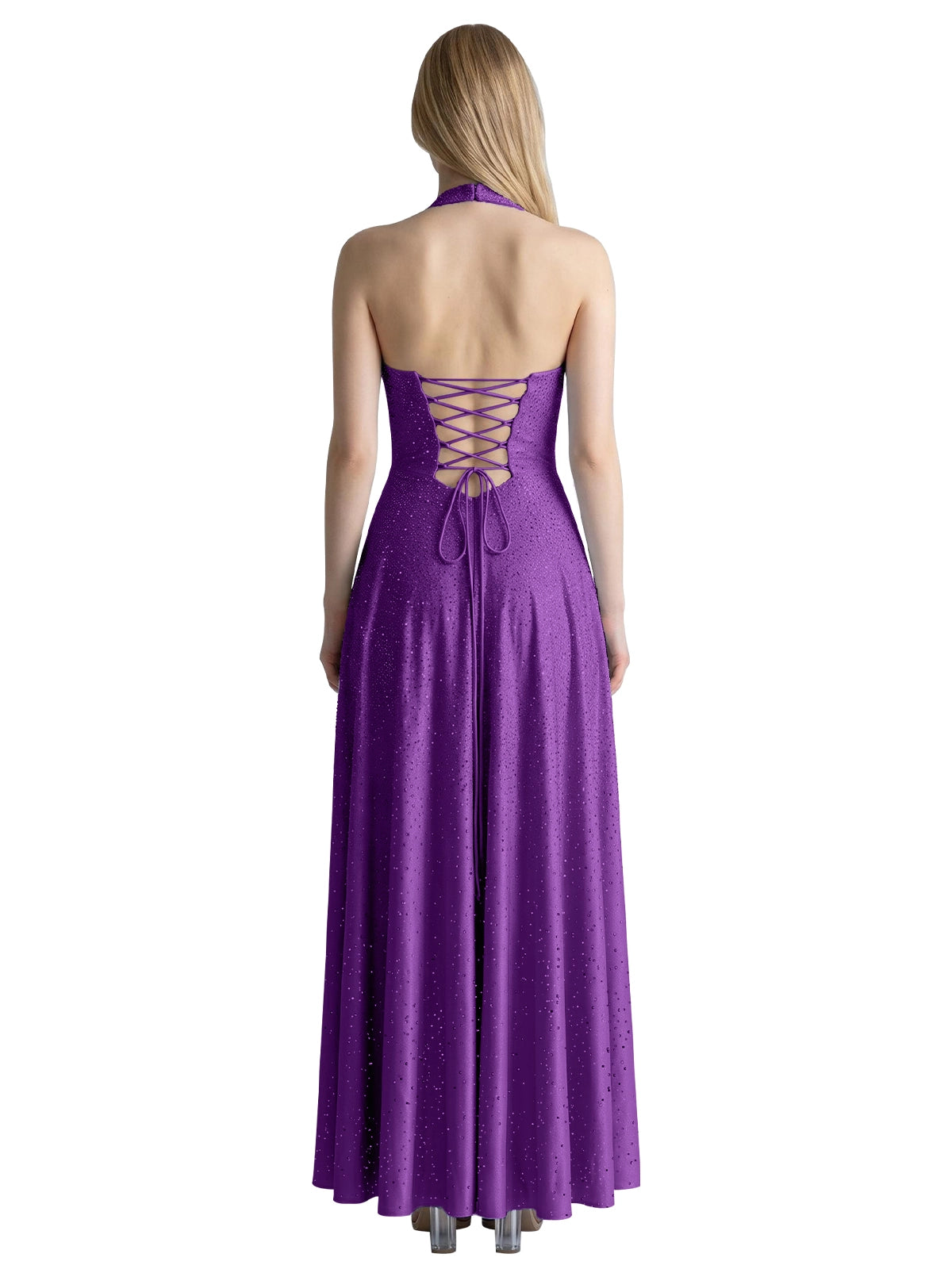 Halter Beaded Prom Dress 