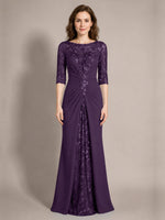 Lace Mother of the Bride Dress with Applique 
