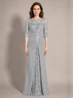 Lace Mother of the Bride Dress with Applique 