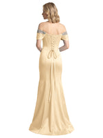 Corset Beaded Trumpet Prom Dress 