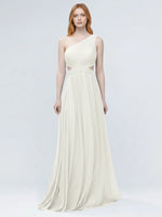 One-Shoulder Side Cut-Out Bridesmaid Dress 