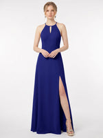 Chiffon Bridesmaid Dress with Halter 