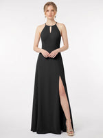 Chiffon Bridesmaid Dress with Halter 