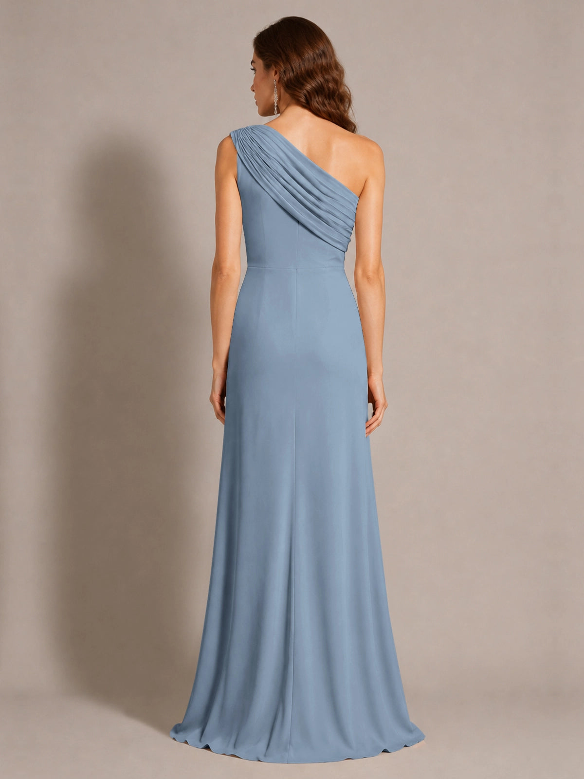 One-Shoulder Prom Dress with Slit