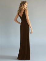 Velvet Bridesmaid Dress with Slit 