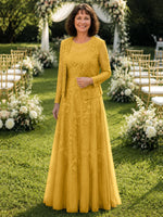 A-line Mother of the Bride Dress with Lace 