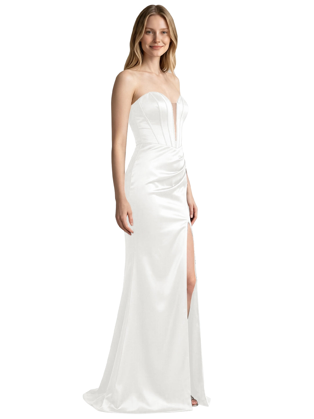 High Slit Sweetheart Prom Dress 
