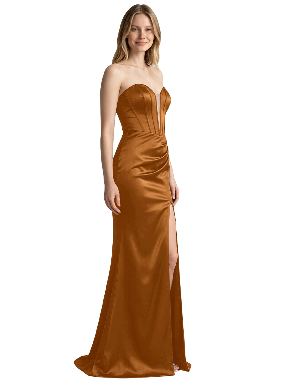 High Slit Sweetheart Prom Dress 