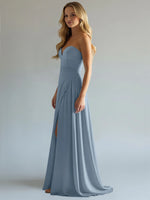 Sweetheart Bridesmaid Dress with Slit 