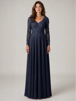A-line Mother of the Bride Dress with Appliques
