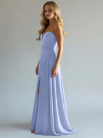 Sweetheart Bridesmaid Dress with Slit 