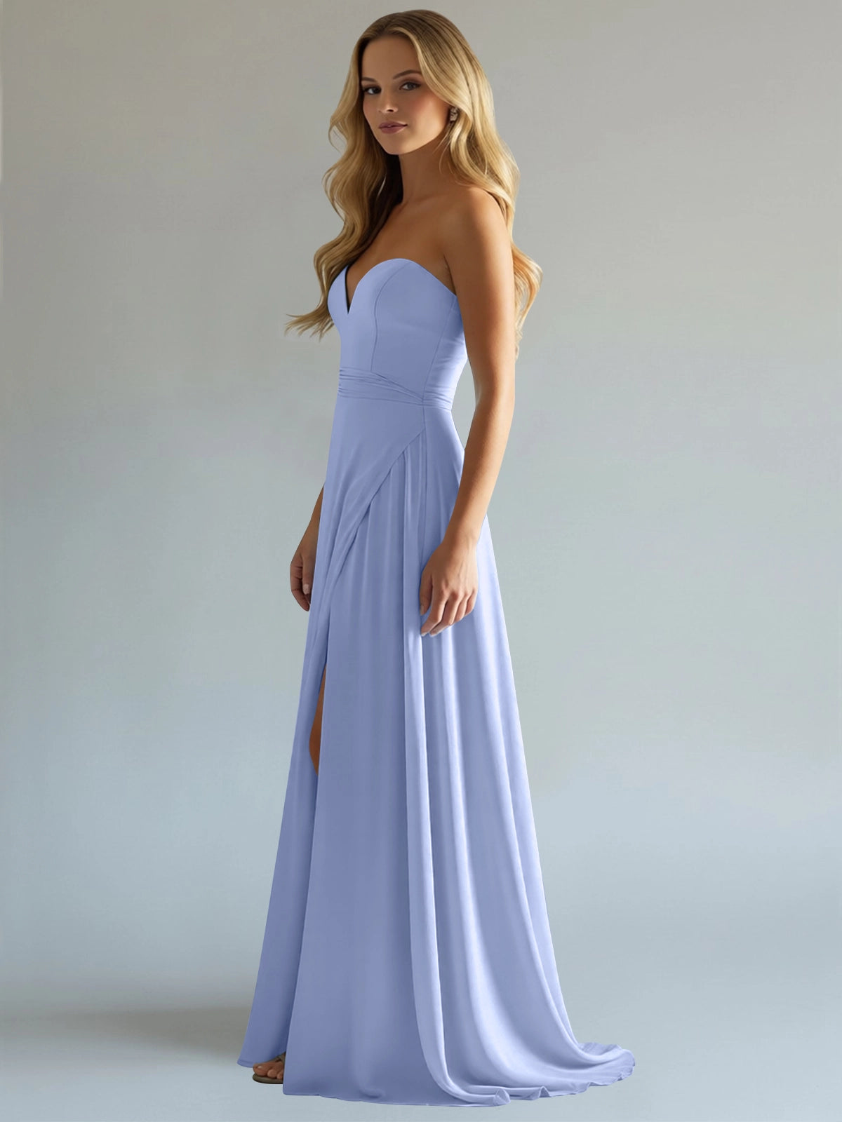 Sweetheart Bridesmaid Dress with Slit 