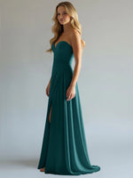 Sweetheart Bridesmaid Dress with Slit 