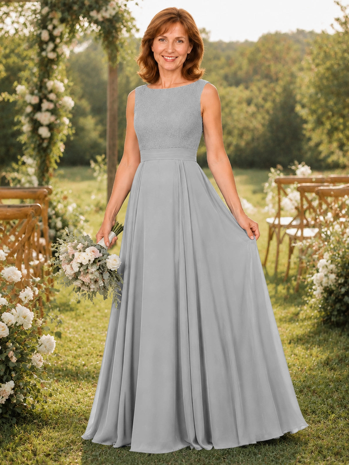 A-line Mother of the Bride Dress