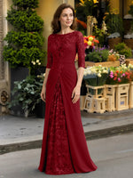 Lace Mother of the Bride Dress with Applique 