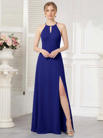 Chiffon Bridesmaid Dress with Halter 