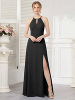 Chiffon Bridesmaid Dress with Halter 