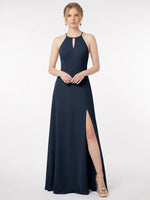 Chiffon Bridesmaid Dress with Halter 